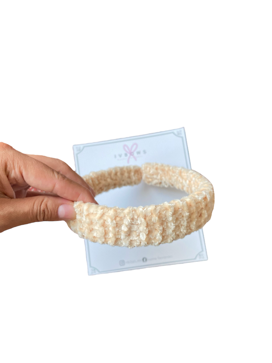 Diadema Chenille tejida a mano