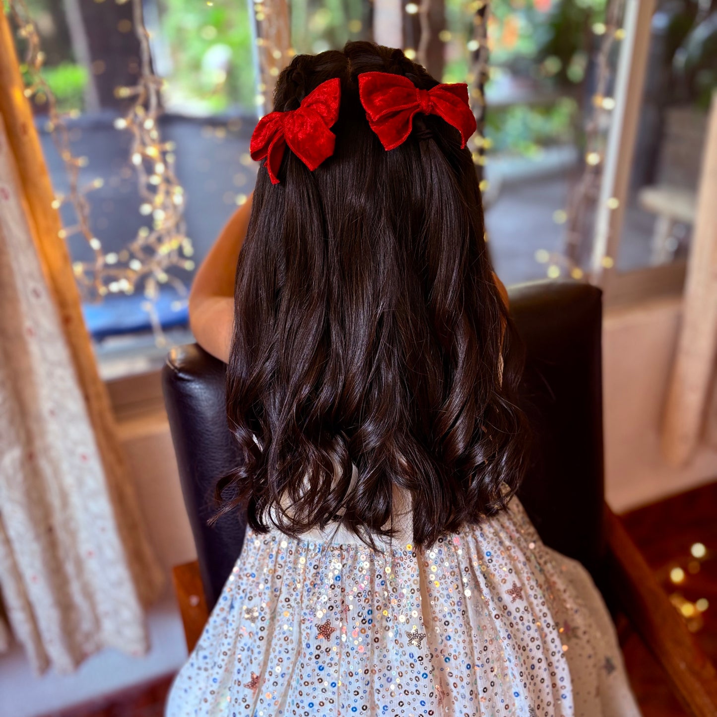 Par de moños velvet medianos