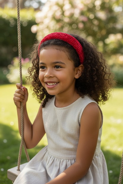 Diadema efecto suéter Velvet red
