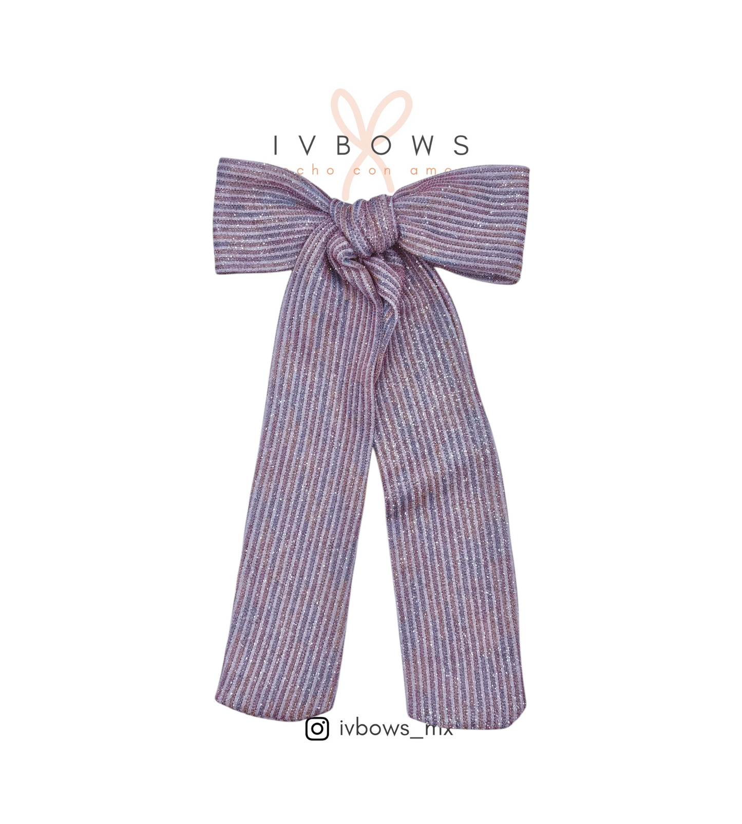 Lazo rayas plata (efecto neón)