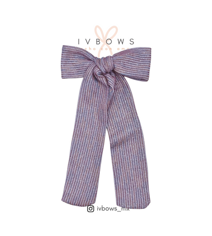 Lazo rayas plata (efecto neón)