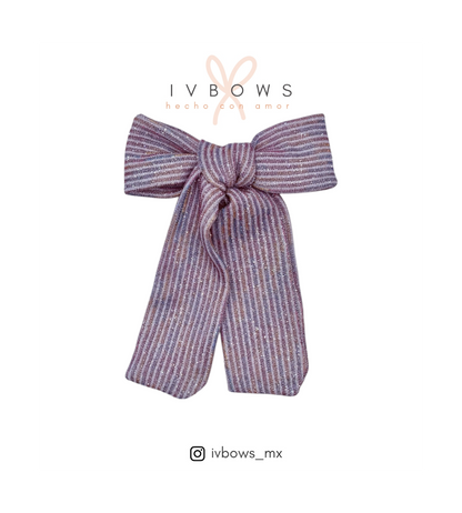 Lazo rayas plata (efecto neón)