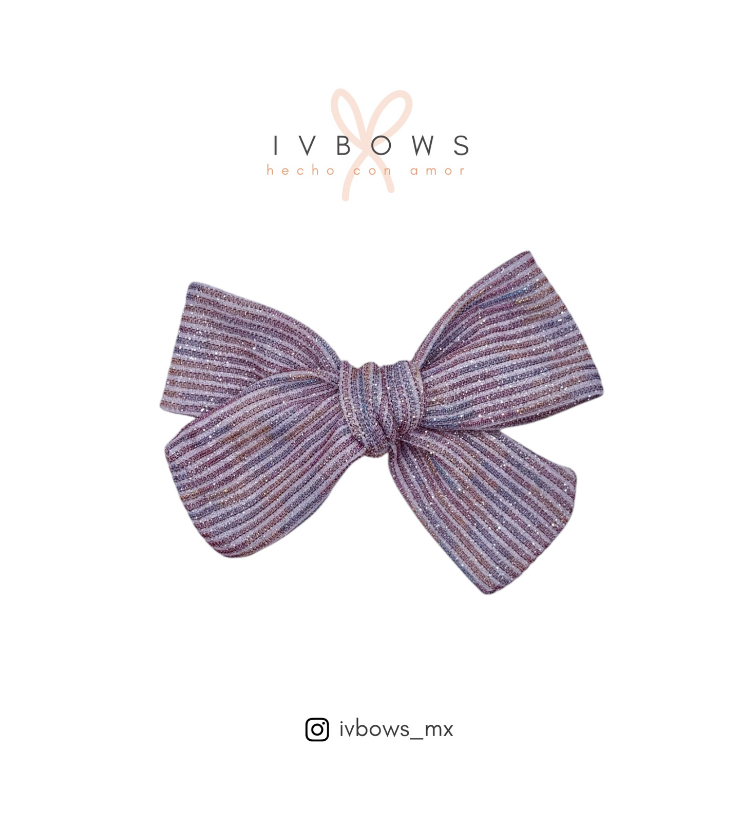 Lazo rayas plata (efecto neón)