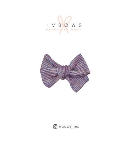 Lazo rayas plata (efecto neón)