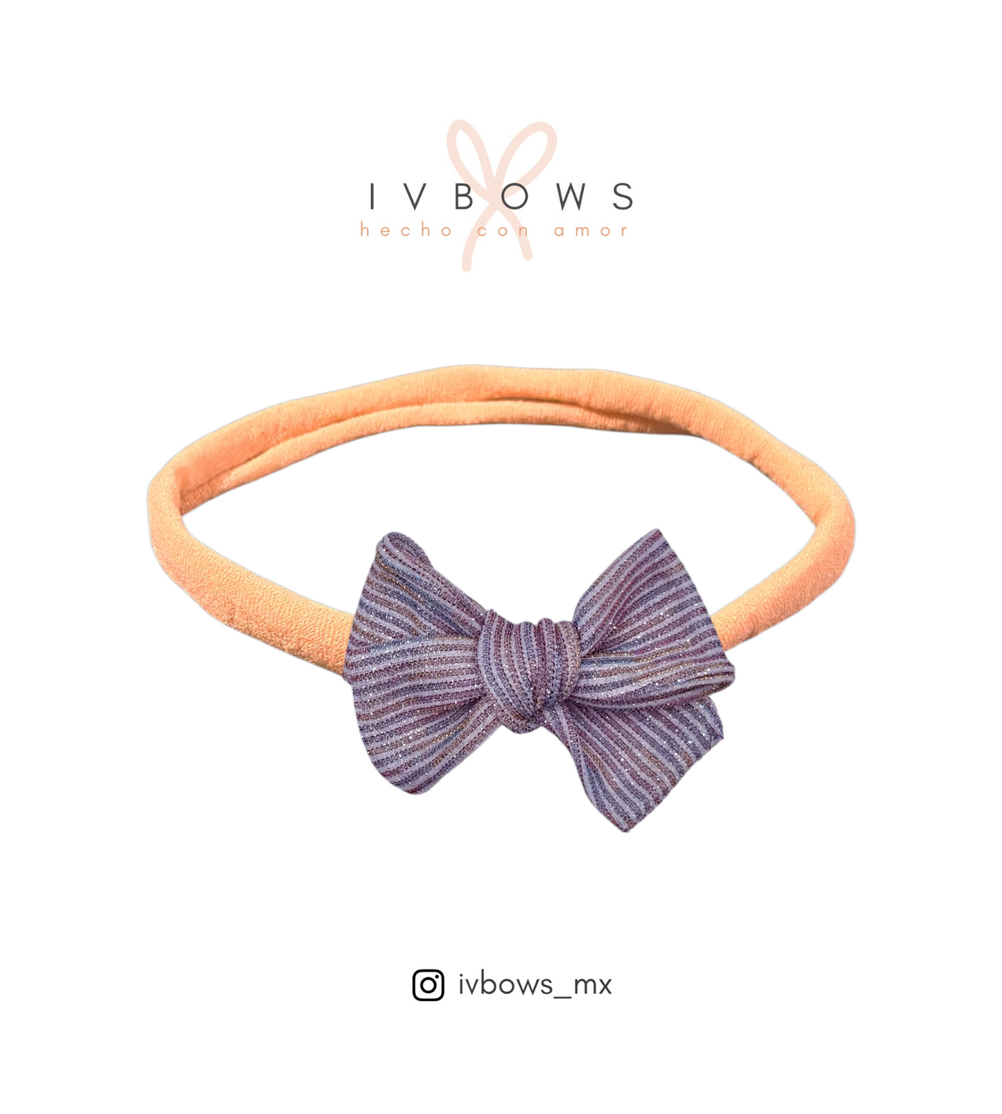 Lazo rayas plata (efecto neón)