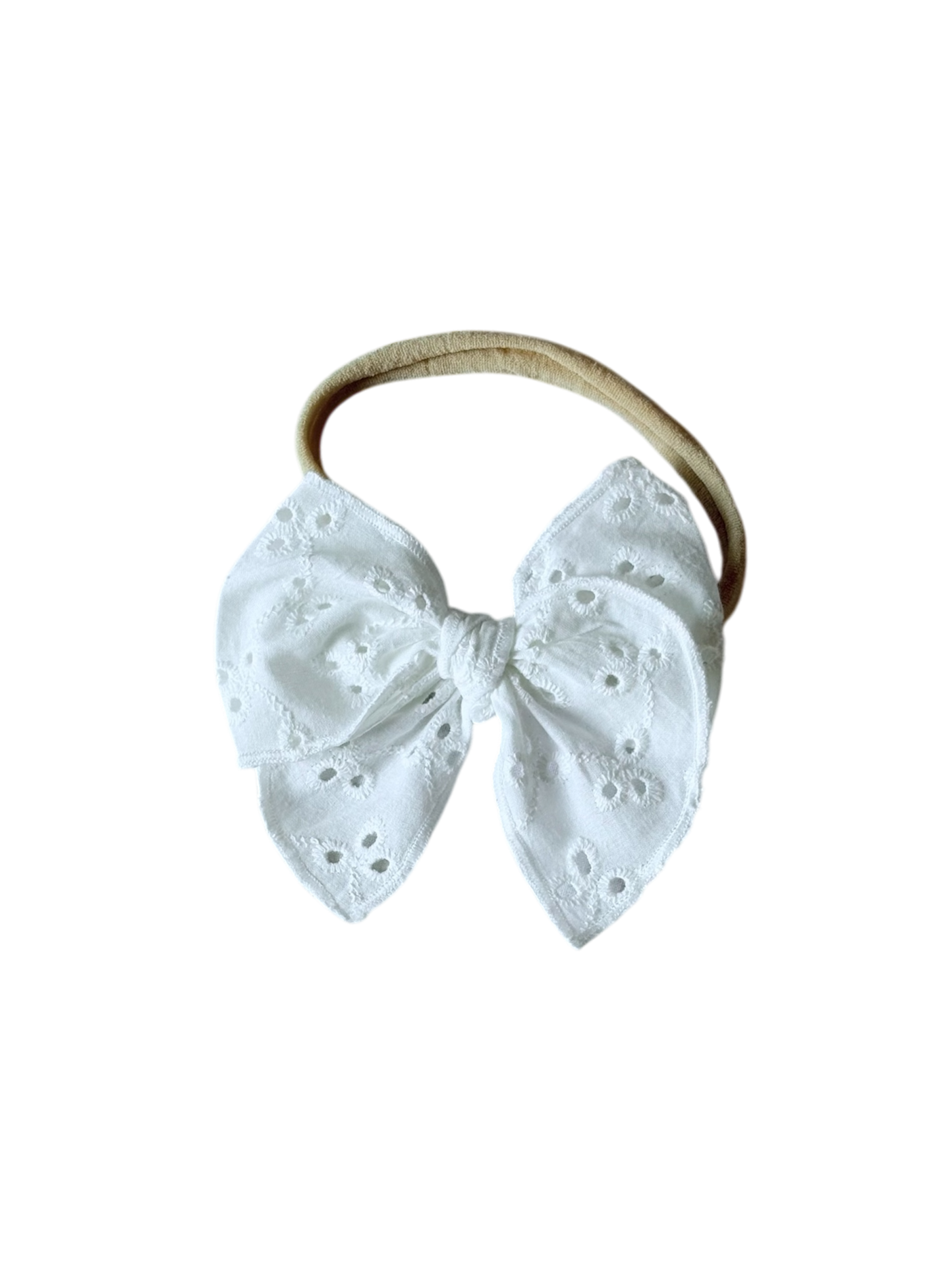 Embroidered white medium