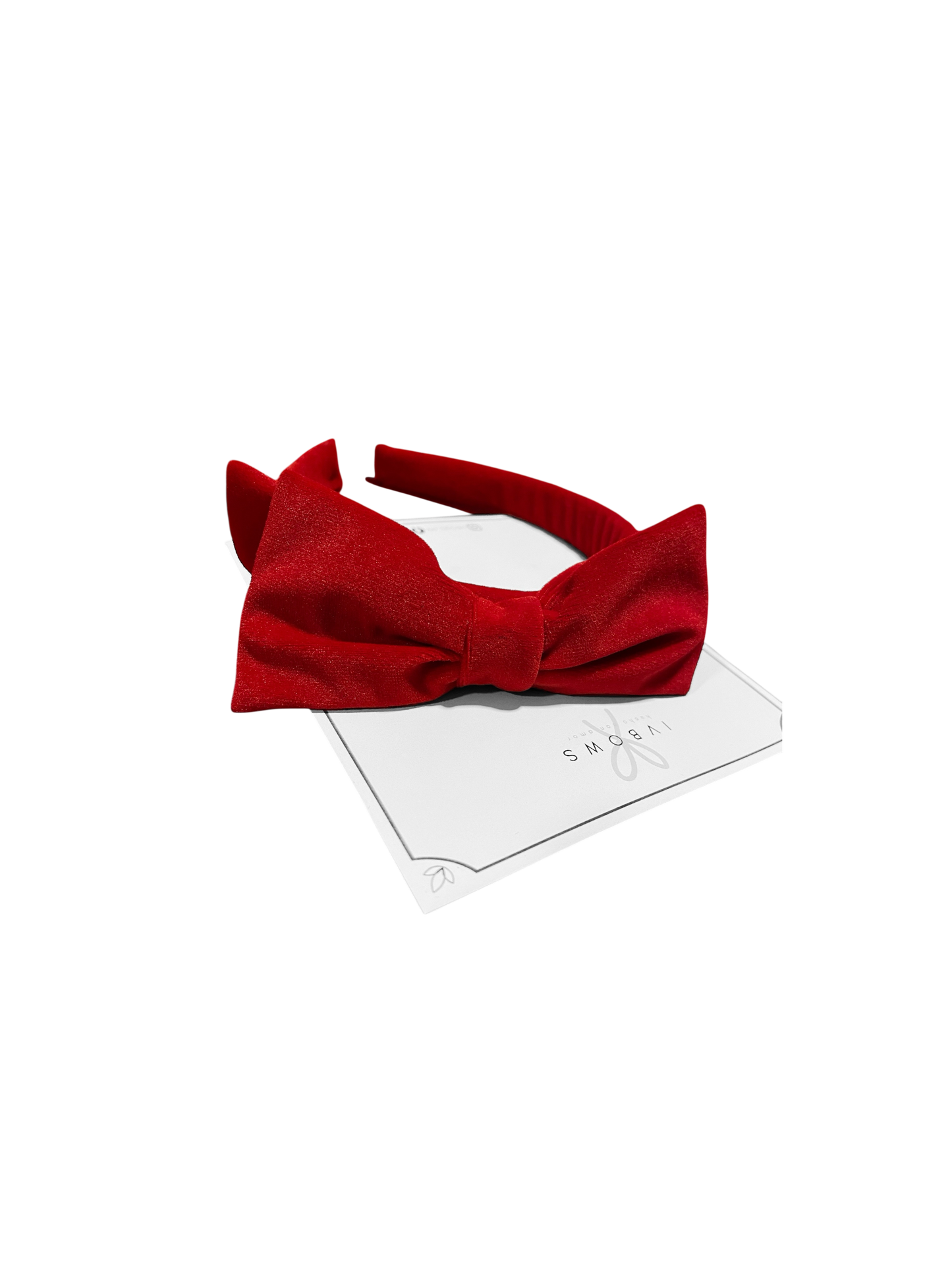 Diadema de terciopelo rojo