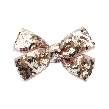 Moño Bicolor lentejulas Mediano